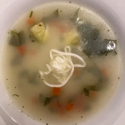 Суп из шпината с киноа