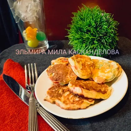 Оладьи с помидорами и сыром