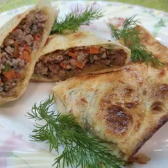 Конвертики из лаваша с мясной начинкой