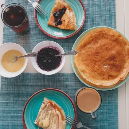 Рецепт идеальных кефирных блинчиков на завтрак🥞