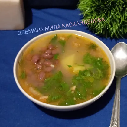 Суп с тушёнкой и консервированной фасолью
