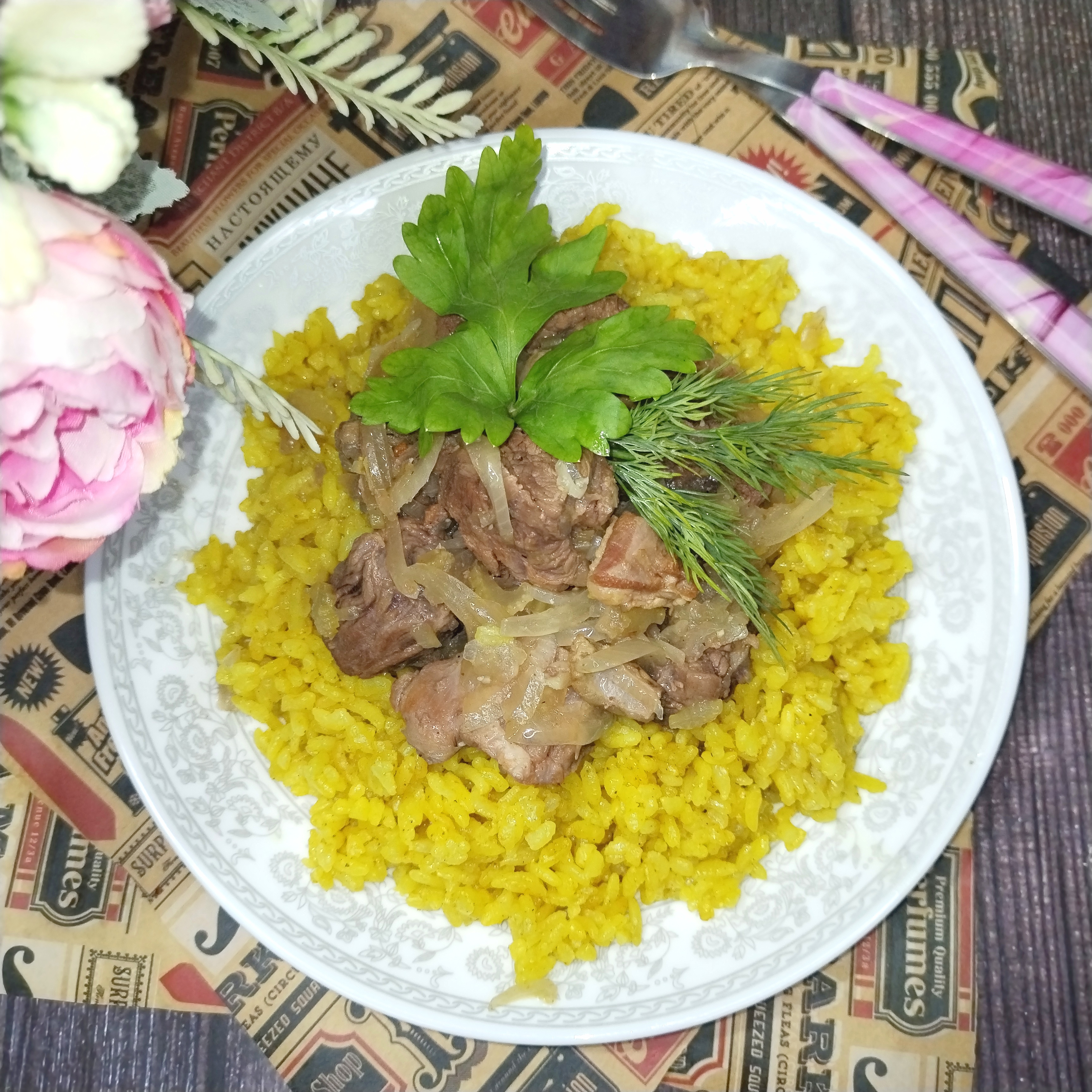 Золотой рис на гарнир 