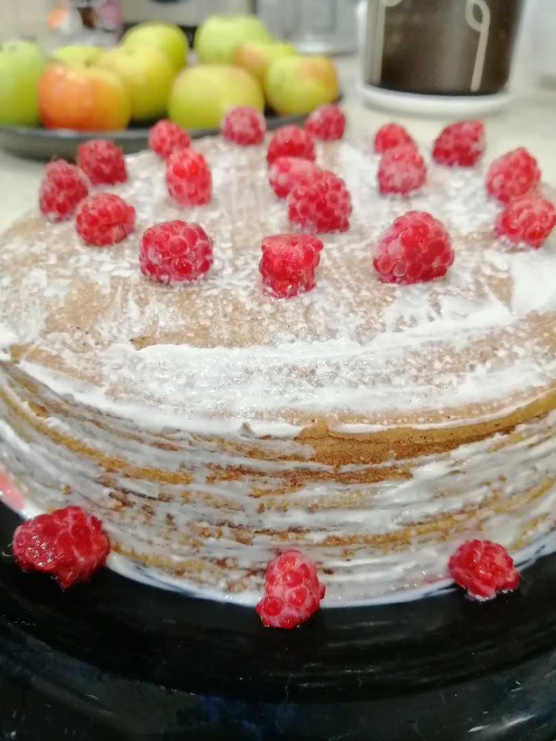 Блинный торт с творожным кремом 🥞