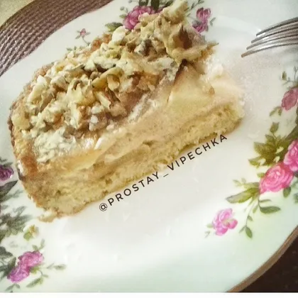 Итальянский пирог с сметанной заливкой