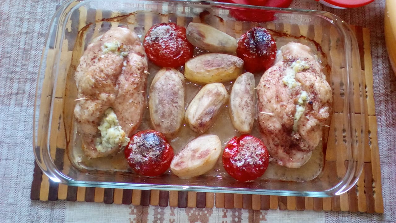 Куриное филе с творогом