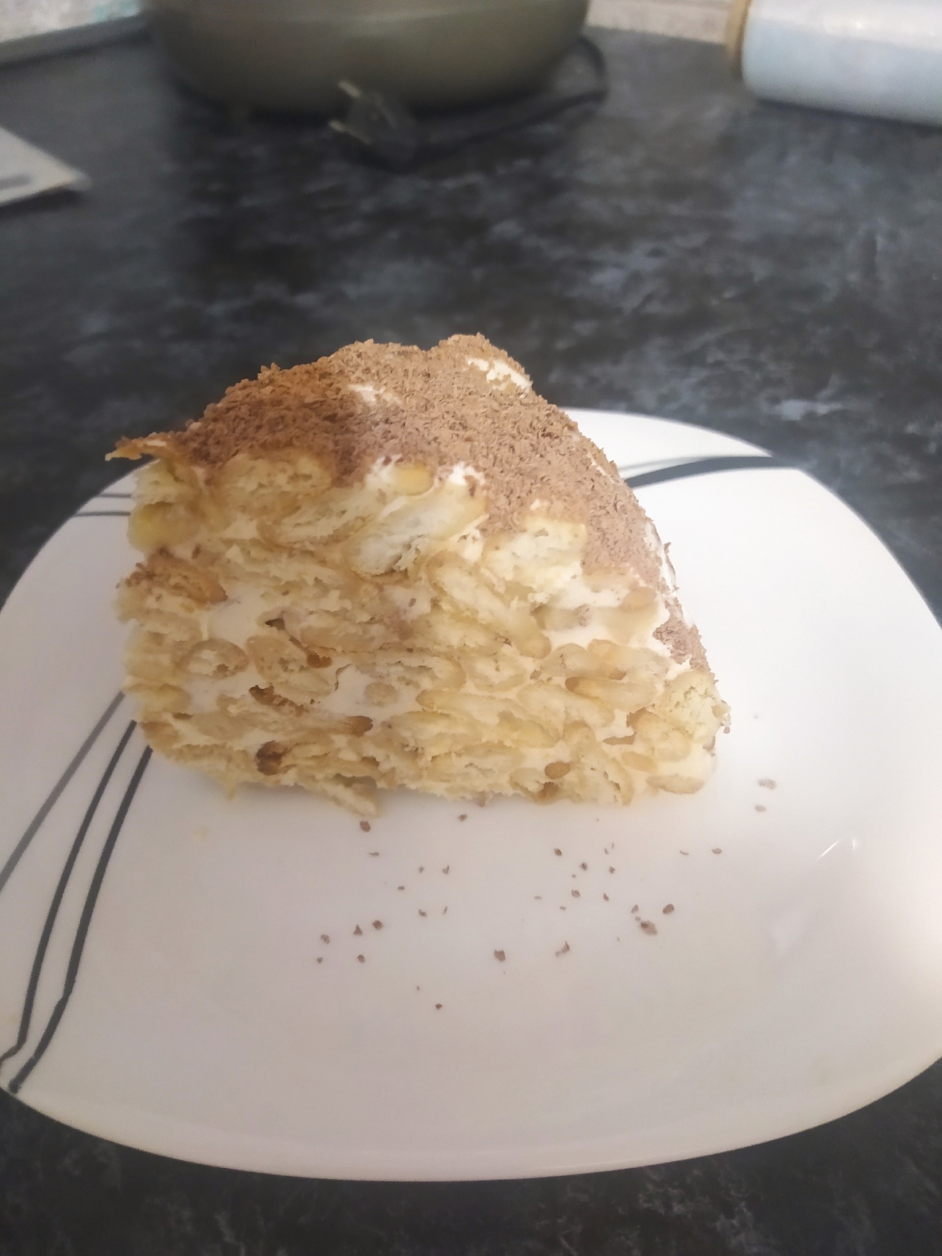 Быстрый тортик из печенья "Рыбки"