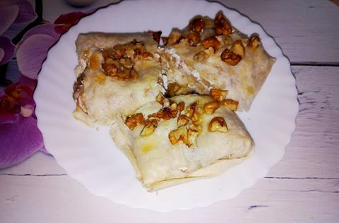 Рулет из лаваша с творогом