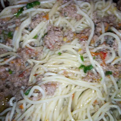 Спагетти по 'флотски' 🍝