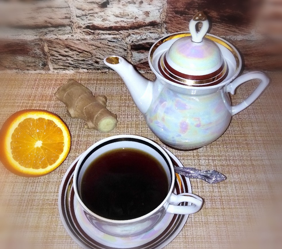 Апельсиново-имбирный чай 🍊☕