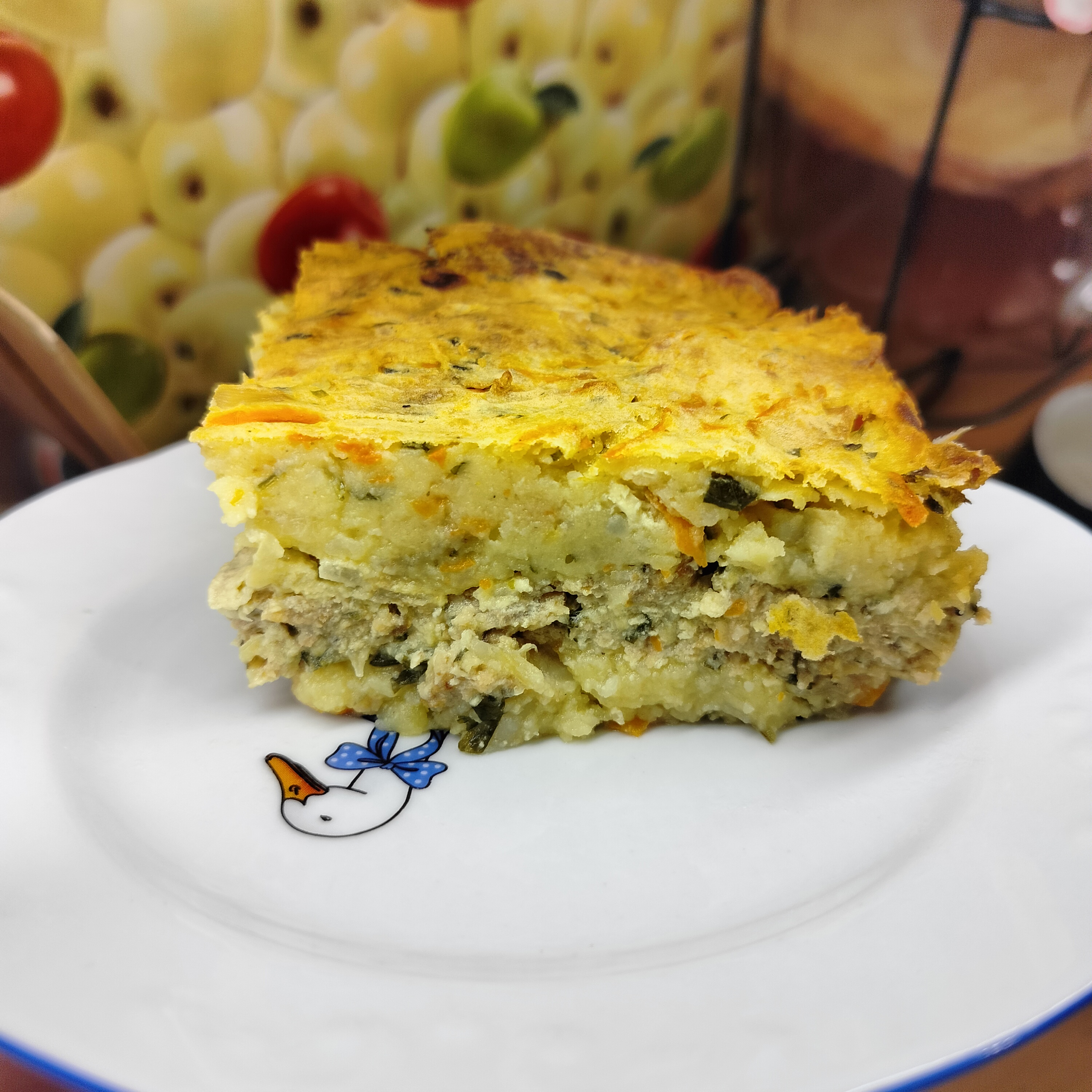 Запеканка из картофеля и рыбного фарша