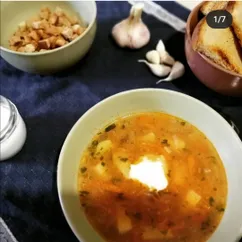 Щи с жареной квашеной капустой