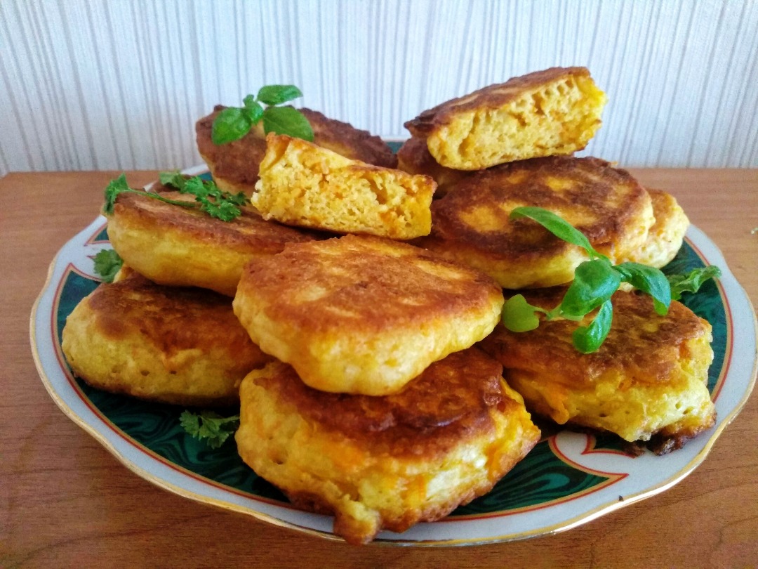 Оладьи с яблоками и морковью