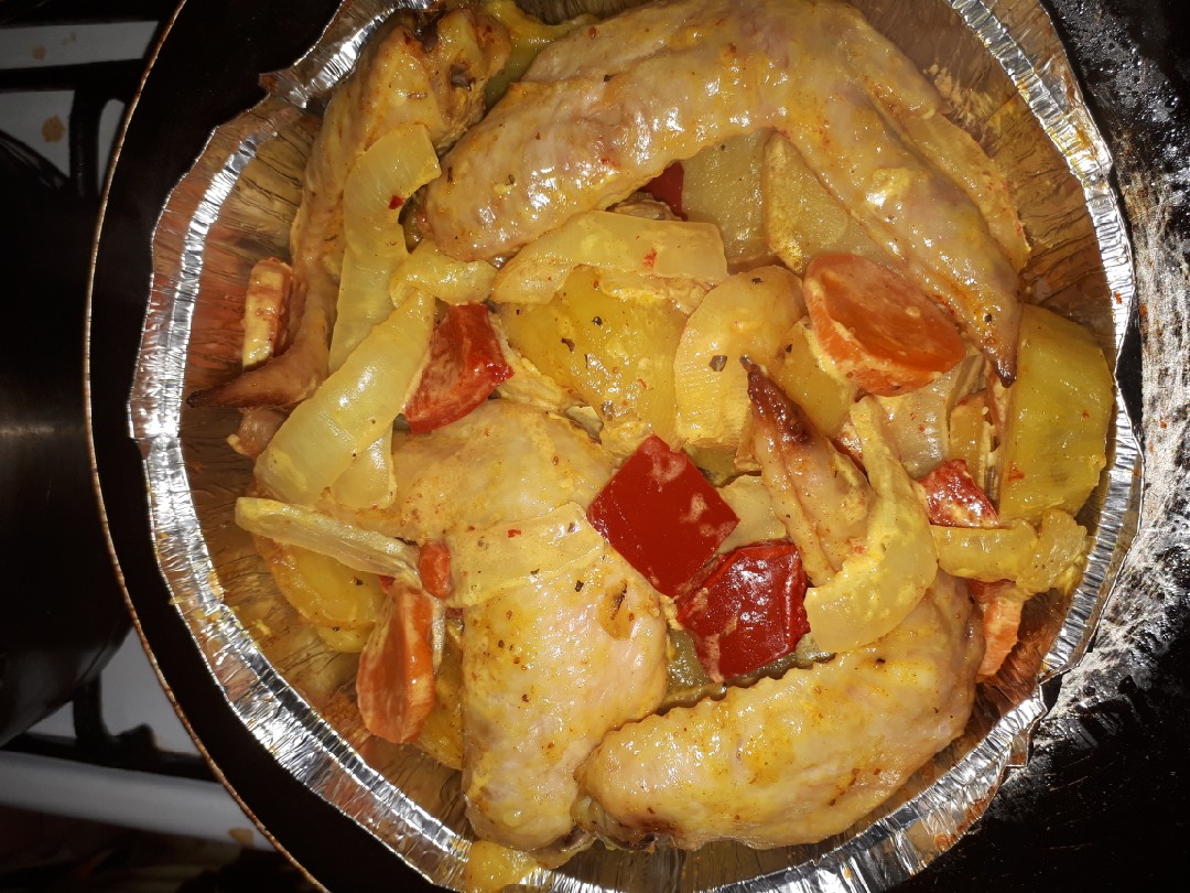 Картофель🥔 с куриными крылышками🍗 #кулинарныймарафон