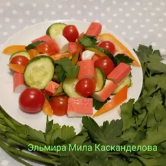 Салат из болгарского перца с крабовыми палочками