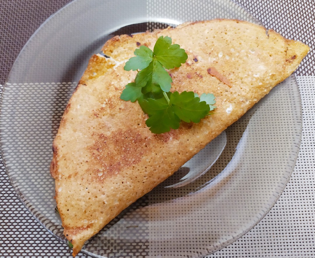 Овсяноблин с сыром и зеленью