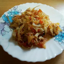 Тушеная капуста с мясом