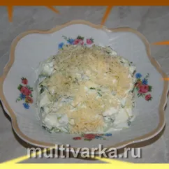 Салат с зелёным луком и яйцом