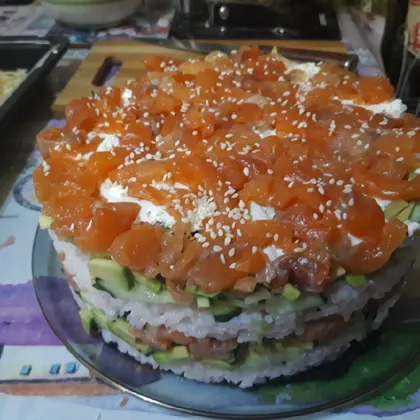 Салатик "Суши-торт"