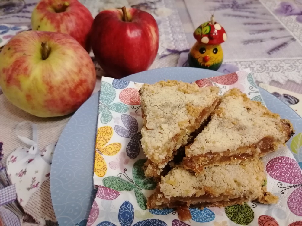 Пирог со штрейзельной крошкой 🍎