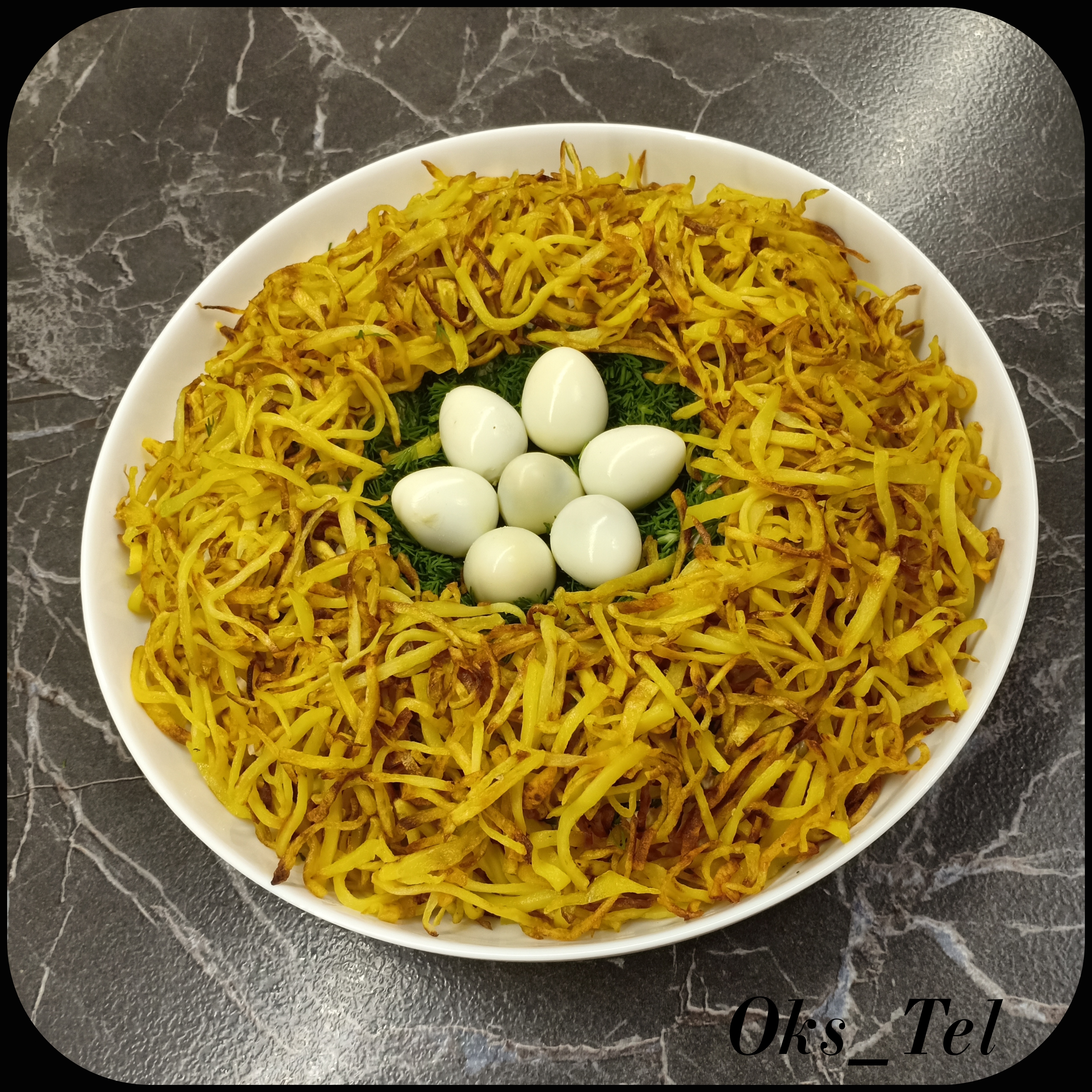 Салат "Гнездо глухаря"