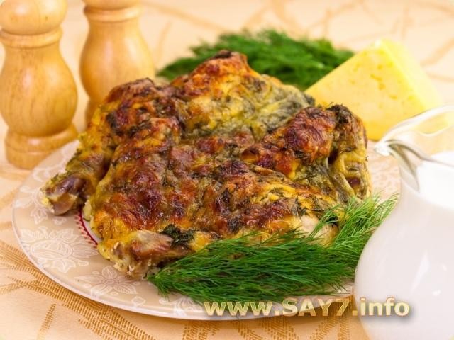 Цыпленок под сливочно-сырным соусом