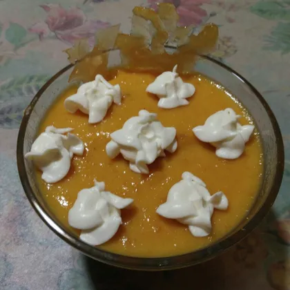 Десерт абрикосовый с карамелью