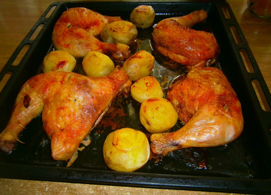 Куриные окорочка в духовке с хрустящей корочкой