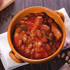 Колбаски с фасолью по итальянски (Salsiccia-fagioli)