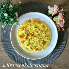 Омлет с лисичками