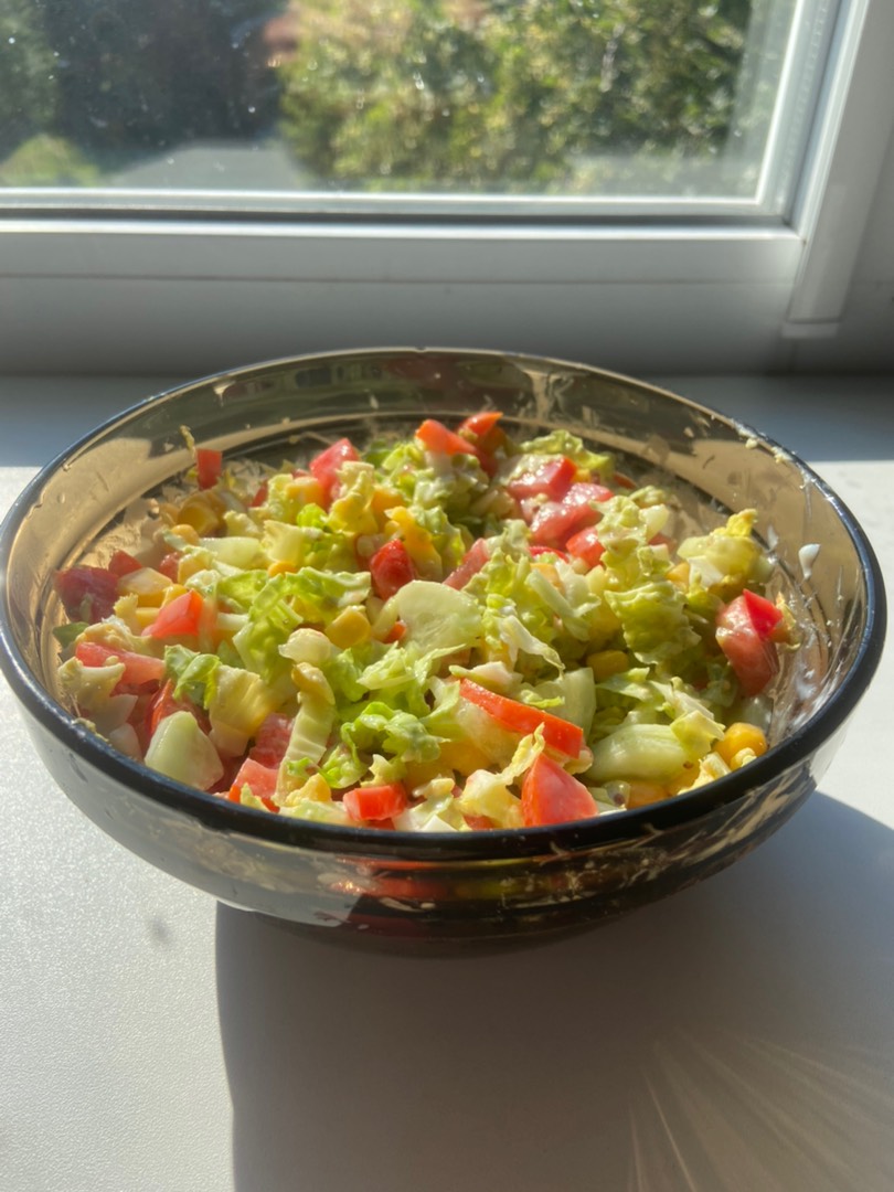 Летний салат из капусты к шашлыку – пошаговый рецепт приготовления с фото