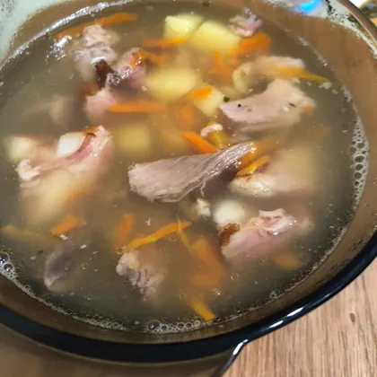 Гороховый суп с копчеными ребрами
