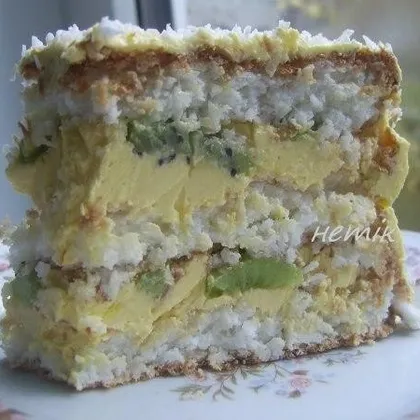 Торт "Кокосовый" с киви