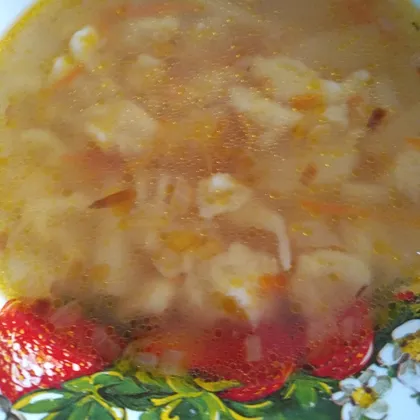 Постный суп с клёцками