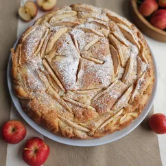 Шарлотка с творогом и яблоками