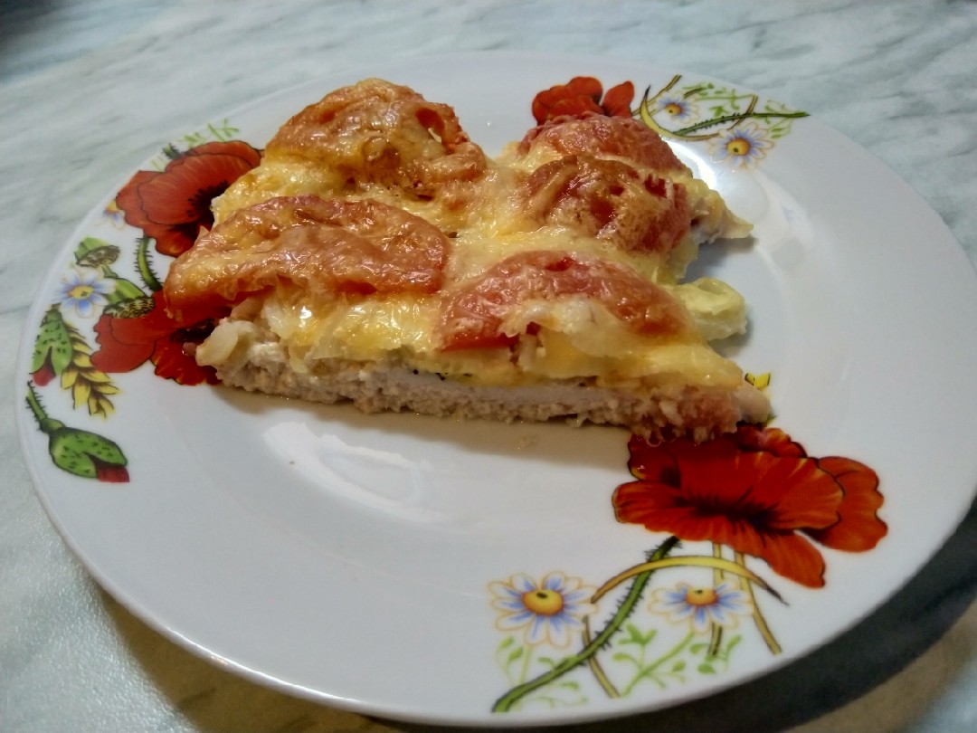 Картошка с куриным филе и помидорами в духовке — рецепт с фото
