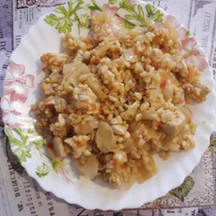 Булугур с мясом и капустой😋🥘🍴