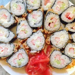 Домашние горячие роллы 😌🍱🍣