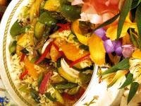 Салат с рисом и апельсинами по-японски