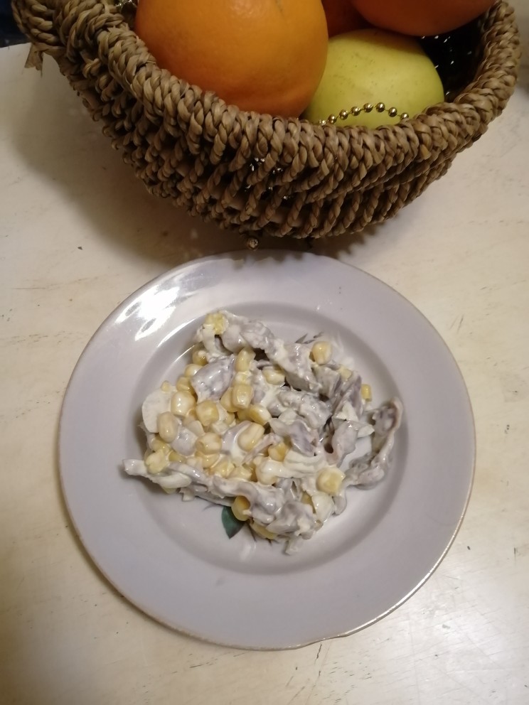 Салат из куриных желудков