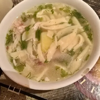 Домашняя суп лапша