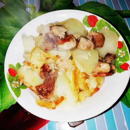 Жареная картошка с мясом