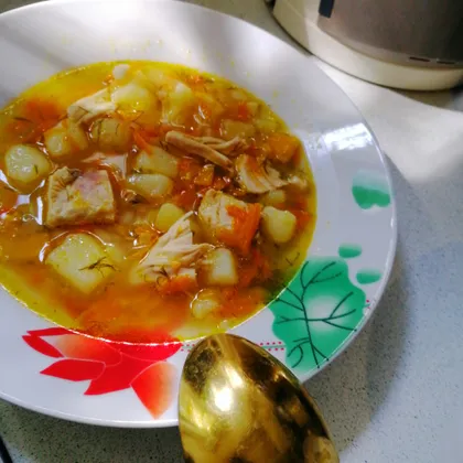 Лёгкий суп с куриной грудкой