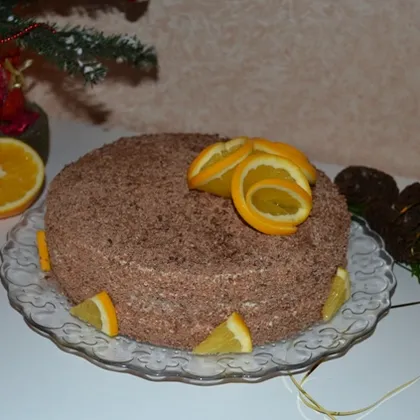 Шоколадно - апельсиновый торт