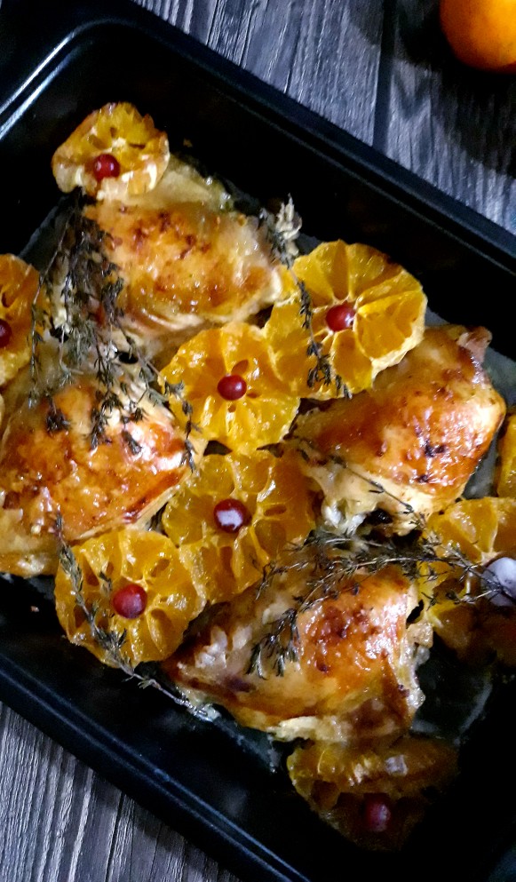 Куриные бедрышки с мандаринами и тимьяном 🎄🍊🎄🍽🎄🍾🎄🥂🎄🍊🎄