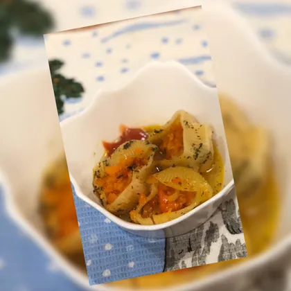 Ракушки с овощами