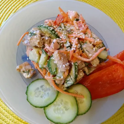 Салат с морковью по-корейски и свининой