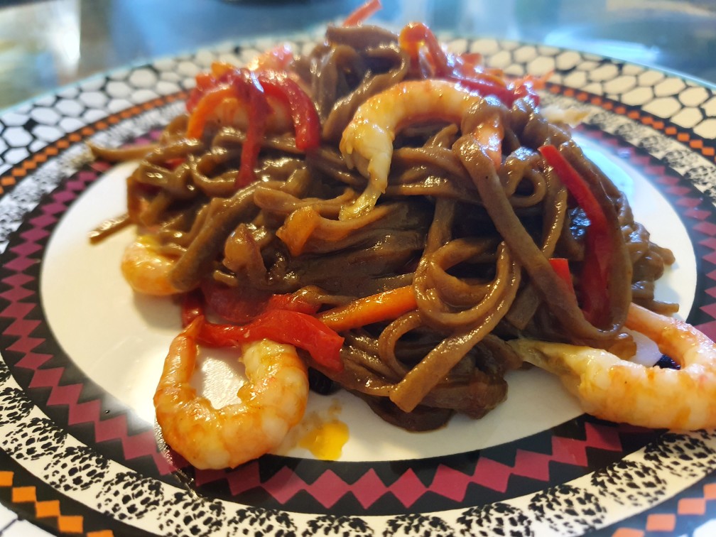 Яки Соба с креветками