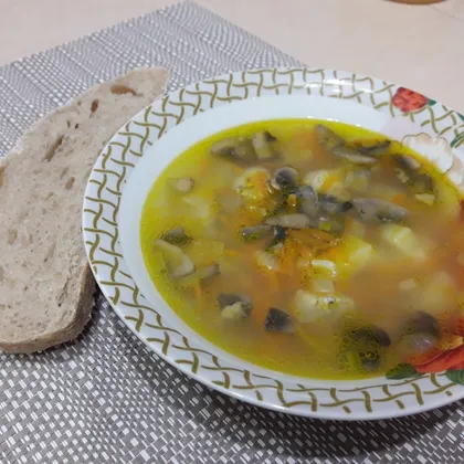 Суп с грибами и курочкой