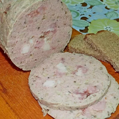 Колбаса домашняя в ветчиннице в мультиварке вареная свино-куриная