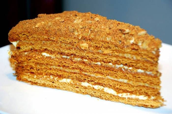 Медовый торт со сгущенкой - рецепт автора Французский Кондитер